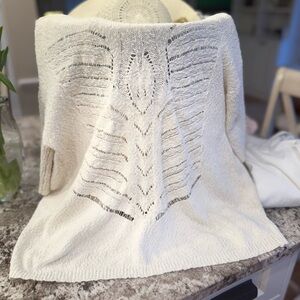 Point Zero Cream Open-Knit Cardigan